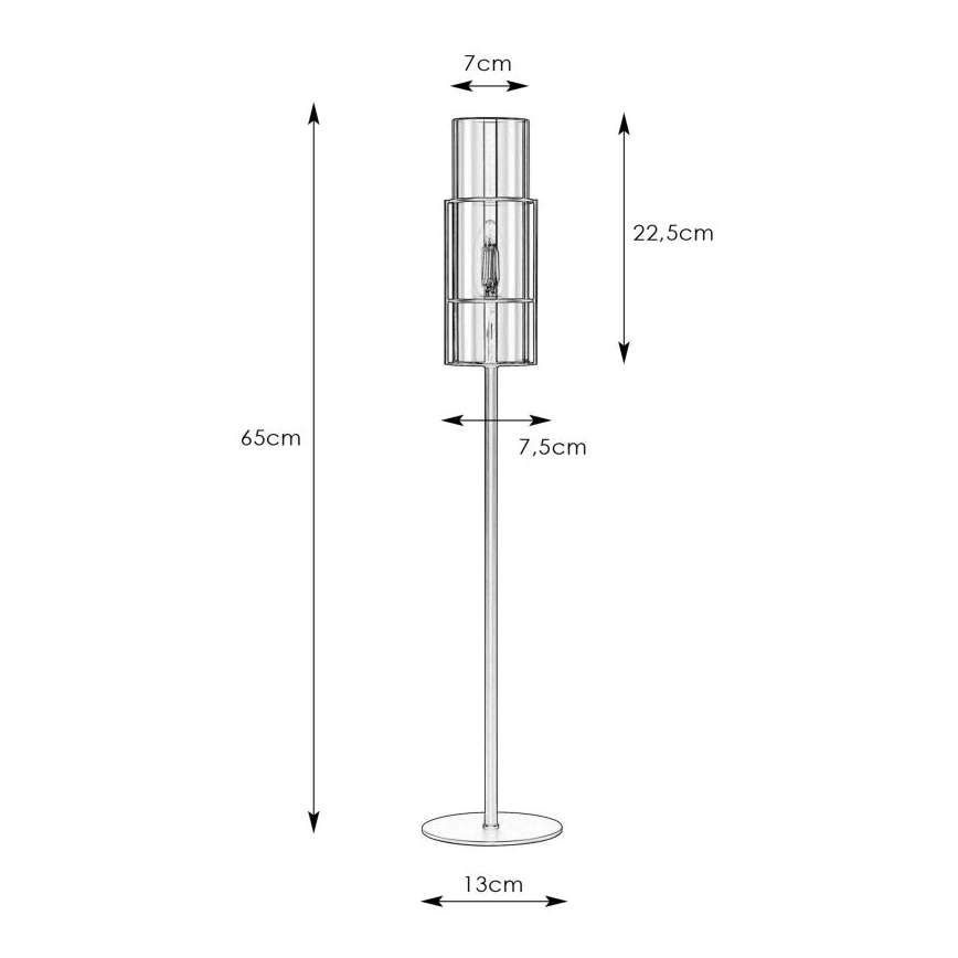 Markslöjd 108560 - Lampe de table TORCIA 1xE14/40W/230V 65 cm noir