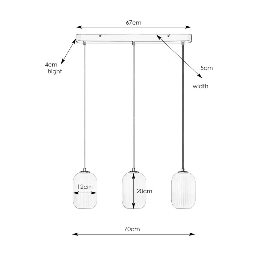 Markslöjd 108563 - Suspension filaire CAVA 3xE14/40W/230V