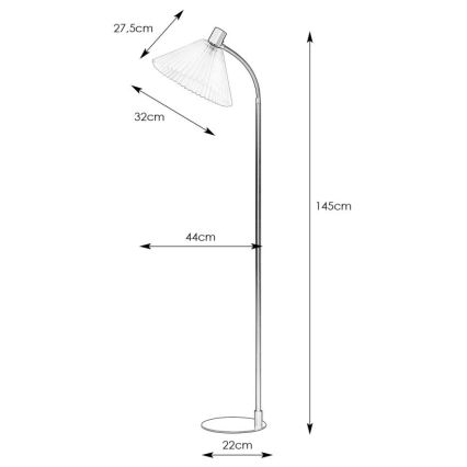 Markslöjd 108568 - Lampada con piedistallo MIRA 1xE27/40W/230V nero