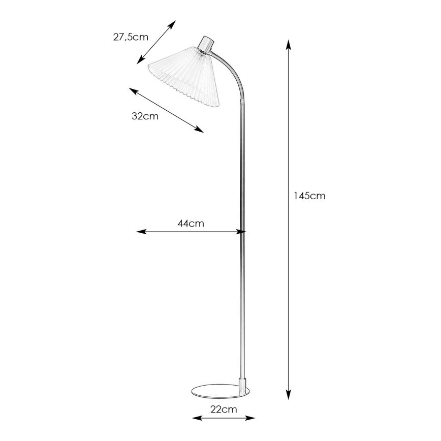 Markslöjd 108568 - Lampada con piedistallo MIRA 1xE27/40W/230V nero