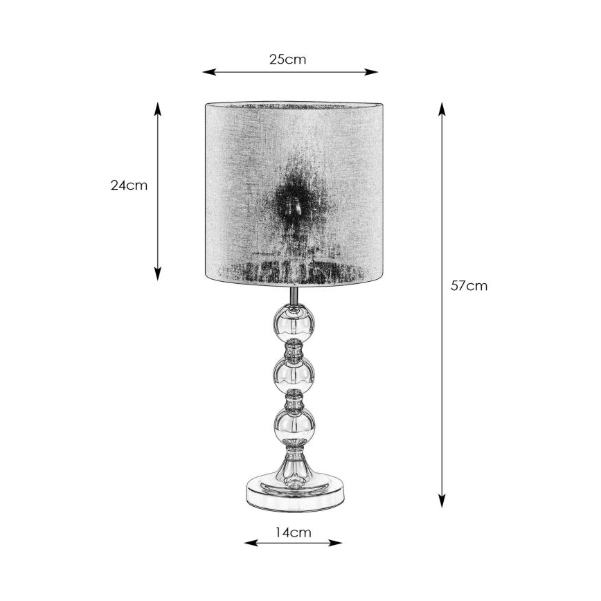 Markslöjd 108574 - Lampada da tavolo OCTO 1xE27/40W/230V nero/oro