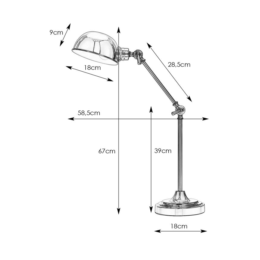 Markslöjd 108584 - Lampada da tavolo PORTLAND 1xE27/40W/230V nero