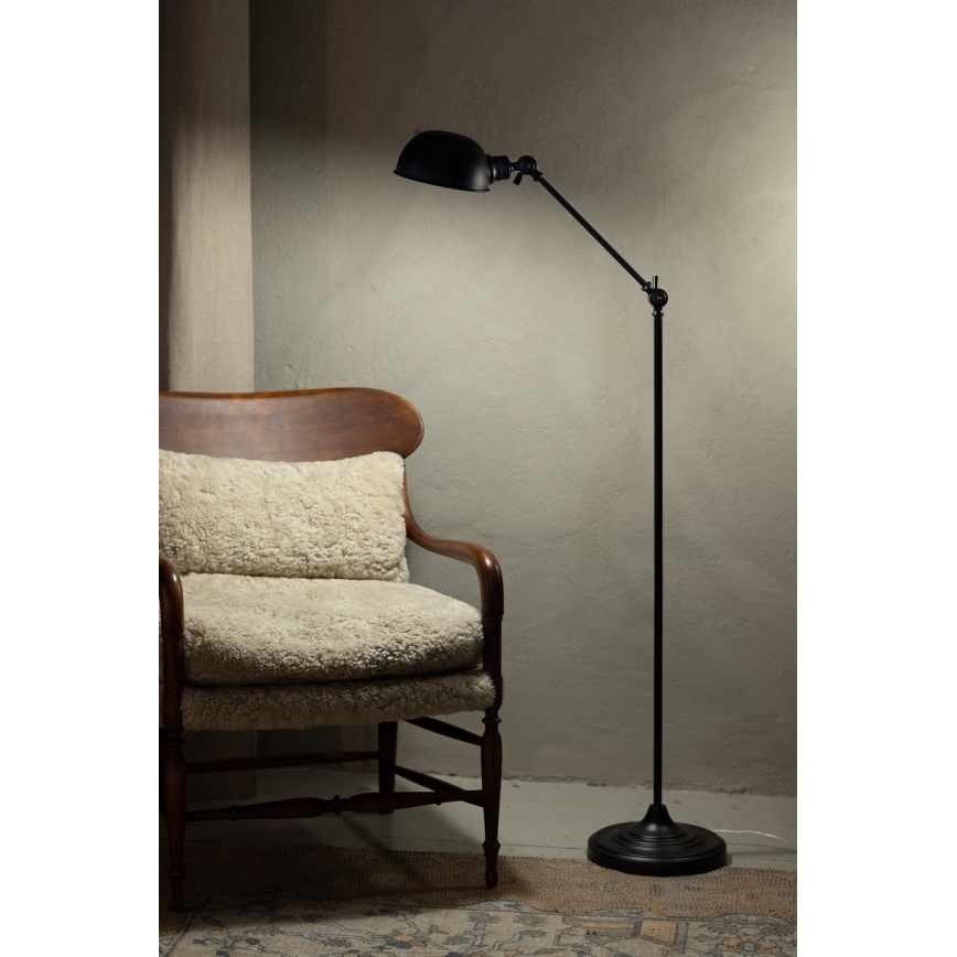 Markslöjd 108586 - Lampada con piedistallo PORTLAND 1xE27/40W/230V nero
