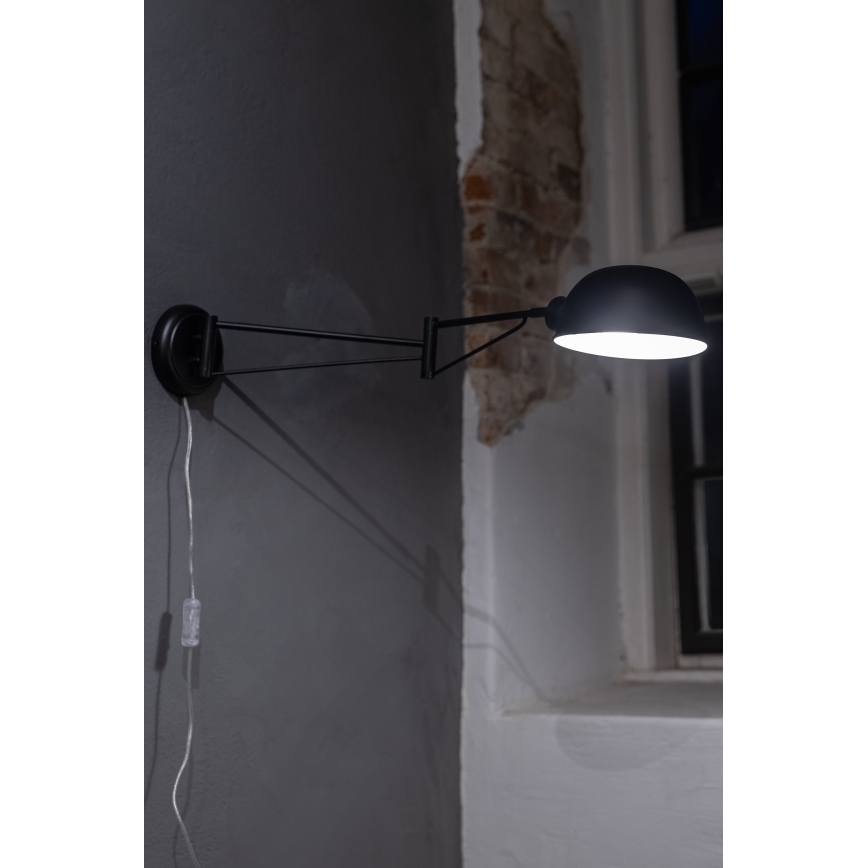 Markslöjd 108587 - Applique PORTLAND 1xE27/40W/230V nero