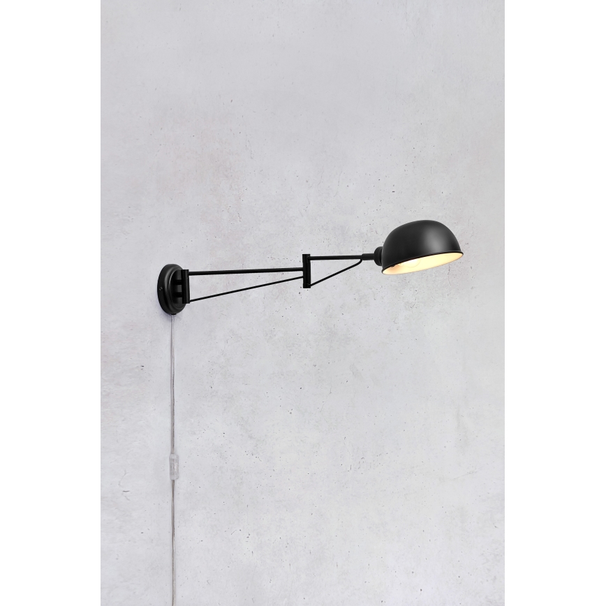 Markslöjd 108587 - Applique PORTLAND 1xE27/40W/230V nero