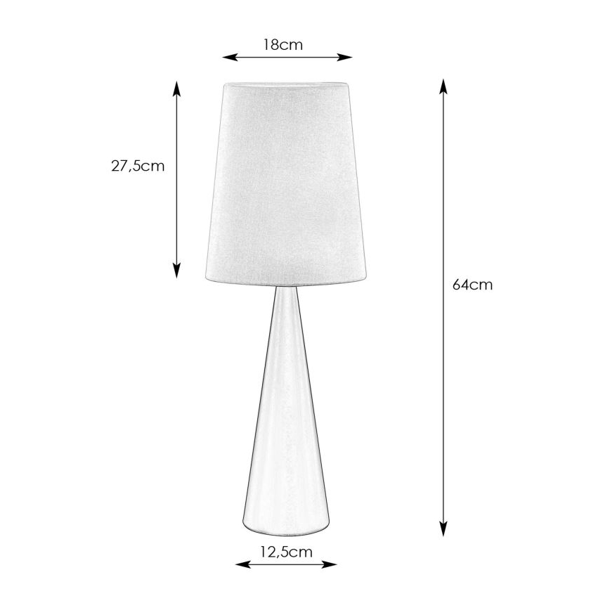 Markslöjd 108597 - Lampada da tavolo CONUS 1xE14/40W/230V bianco/nero