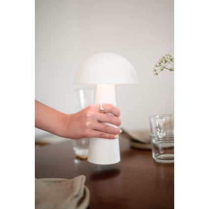Markslöjd 108656 - Lampada LED dimmerabile ricaricabile FUNGI LED/1,5W/5V IP44 bianco