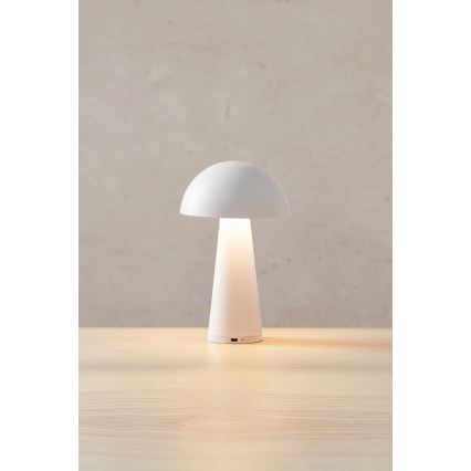Markslöjd 108656 - Lampe à intensité variable rechargeable FUNGI LED/1,5W/5V IP44 blanc