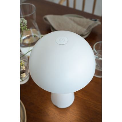 Markslöjd 108656 - Lampe à intensité variable rechargeable FUNGI LED/1,5W/5V IP44 blanc