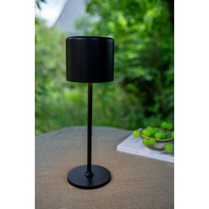 Markslöjd 108657 - Lampe de table rechargeable à intensité variable FILO LED/2W/5V IP44 30cm noir