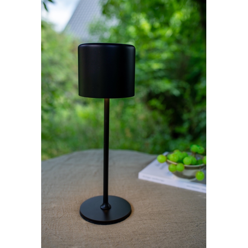 Markslöjd 108657 - Lampe de table rechargeable à intensité variable FILO LED/2W/5V IP44 30cm noir