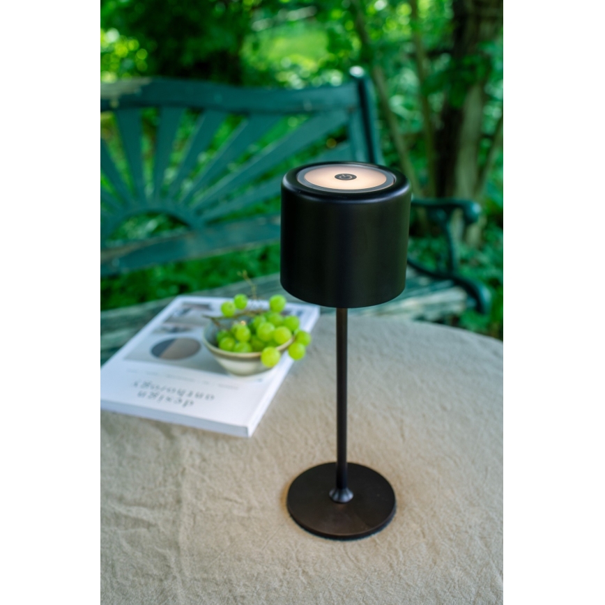 Markslöjd 108657 - Lampe de table rechargeable à intensité variable FILO LED/2W/5V IP44 30cm noir