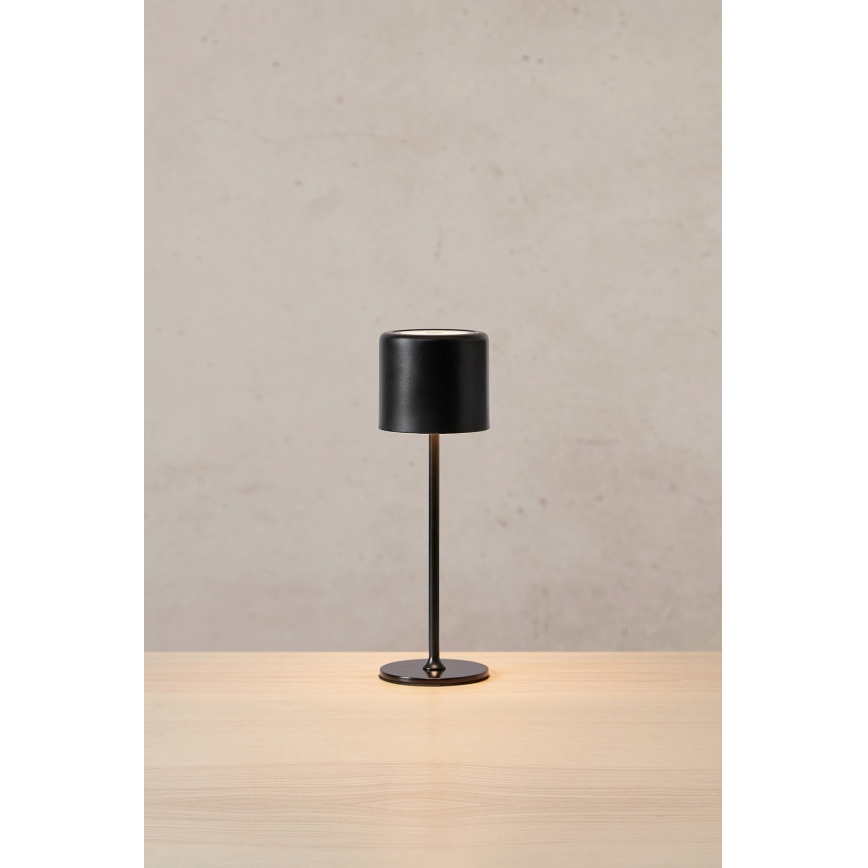 Markslöjd 108657 - Lampe de table rechargeable à intensité variable FILO LED/2W/5V IP44 30cm noir