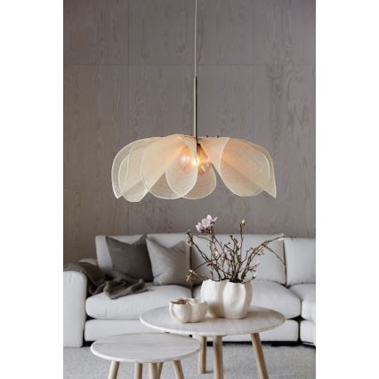 Markslöjd 108661 - Lampadario a sospensione con filo STYRKA 1xE27/40W/230V diametro 75 cm beige