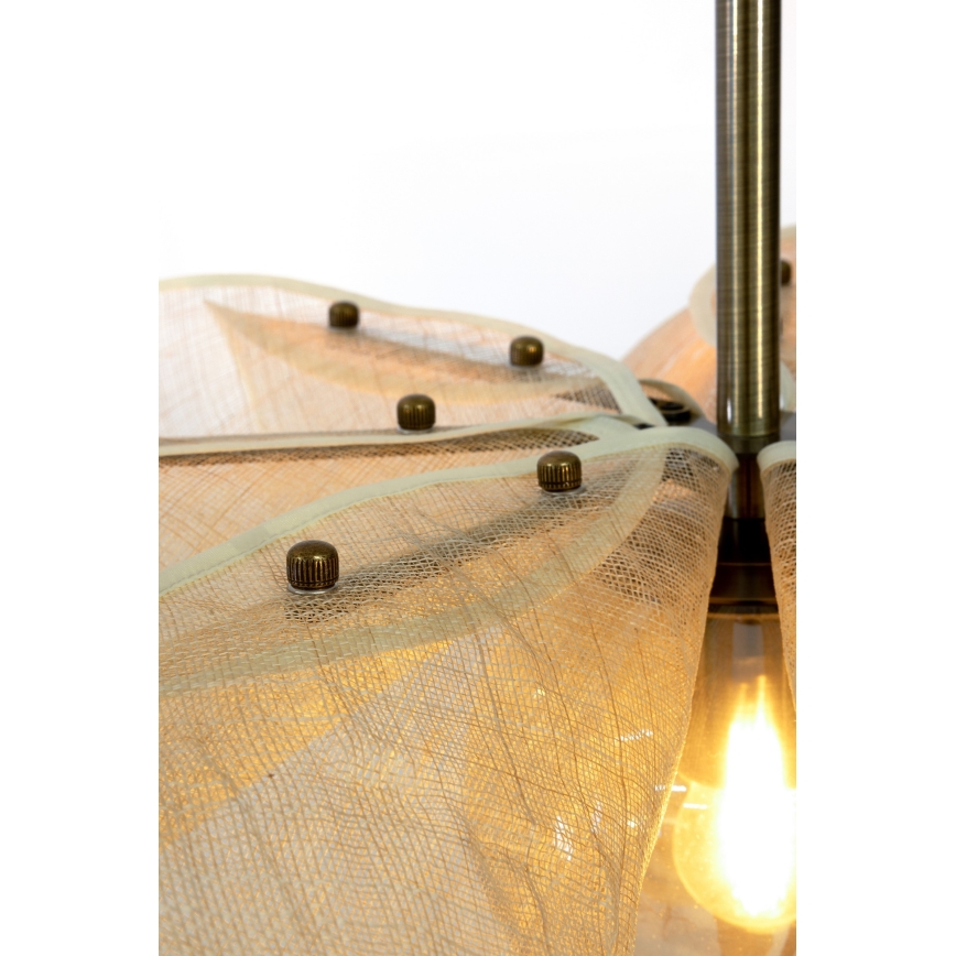 Markslöjd 108661 - Lampadario a sospensione con filo STYRKA 1xE27/40W/230V diametro 75 cm beige