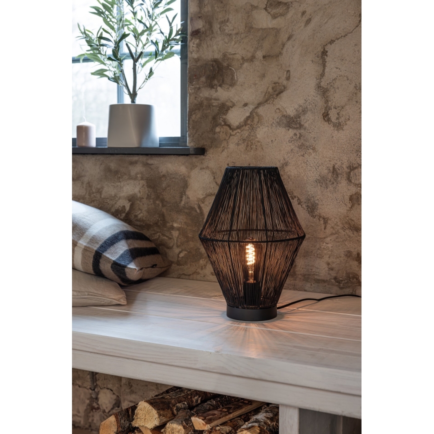 Markslöjd 108666 - Lampada da tavolo CASA 1xE27/40W/230V nero
