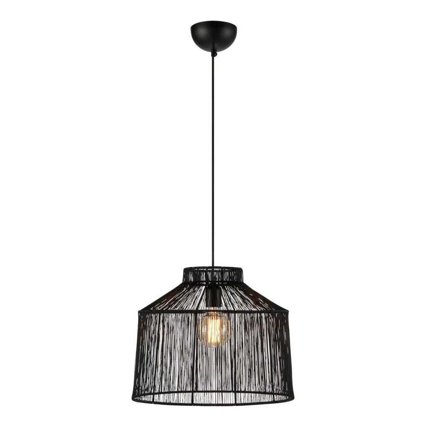 Markslöjd 108668 - Lampadario a sospensione con filo CAPANNA 1xE27/40W/230V nero