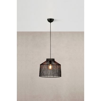 Markslöjd 108668 - Lampadario a sospensione con filo CAPANNA 1xE27/40W/230V nero