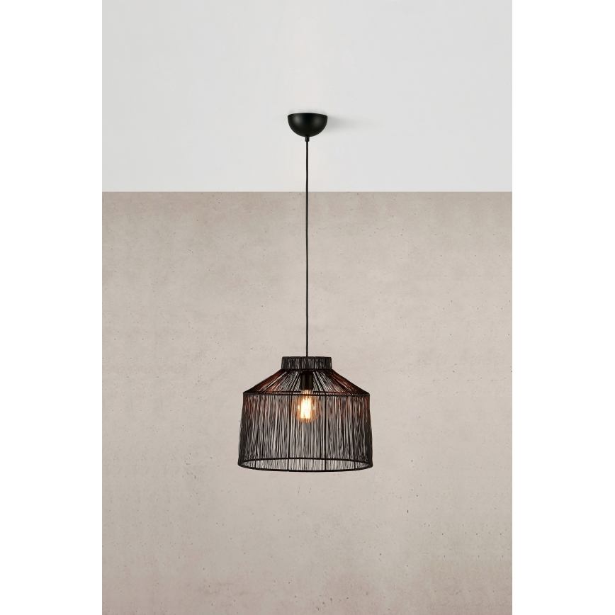 Markslöjd 108668 - Lampadario a sospensione con filo CAPANNA 1xE27/40W/230V nero
