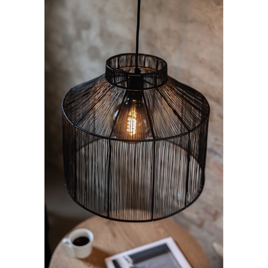 Markslöjd 108668 - Lampadario a sospensione con filo CAPANNA 1xE27/40W/230V nero