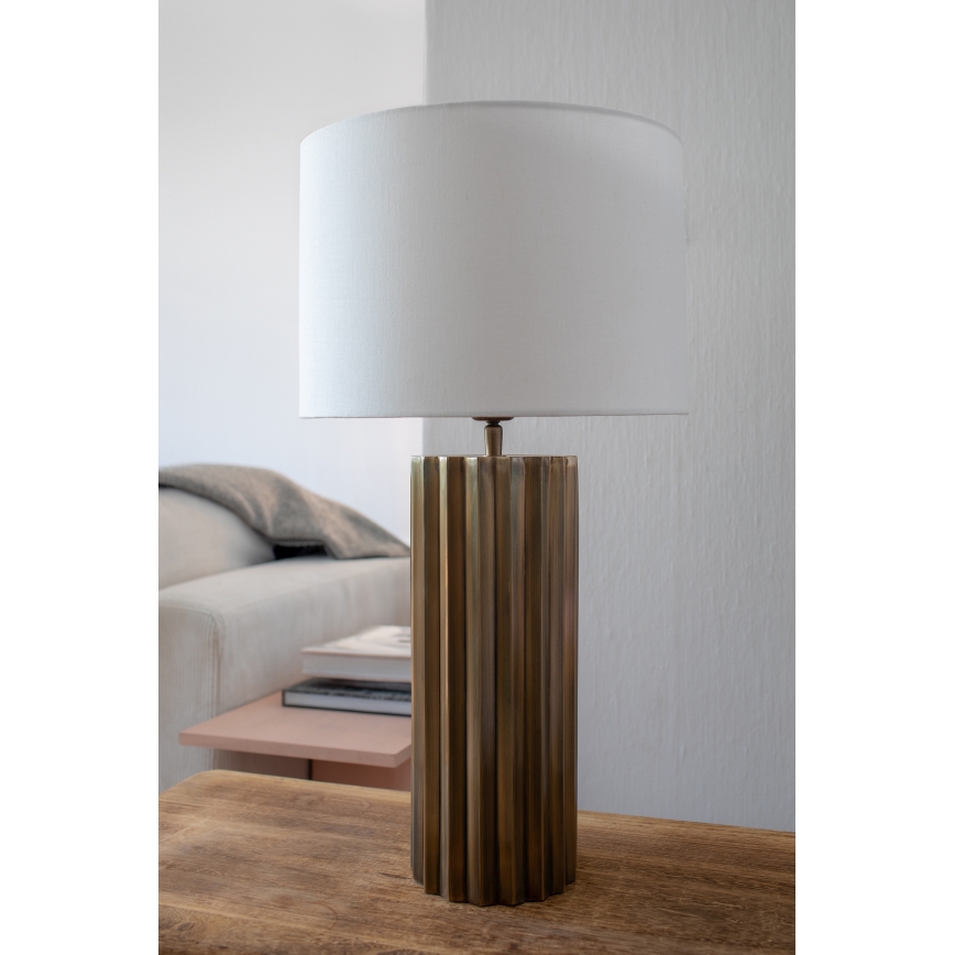 Markslöjd 108669 - Tischleuchte HASHIRA 1xE27/40W/230V weiß/Messing