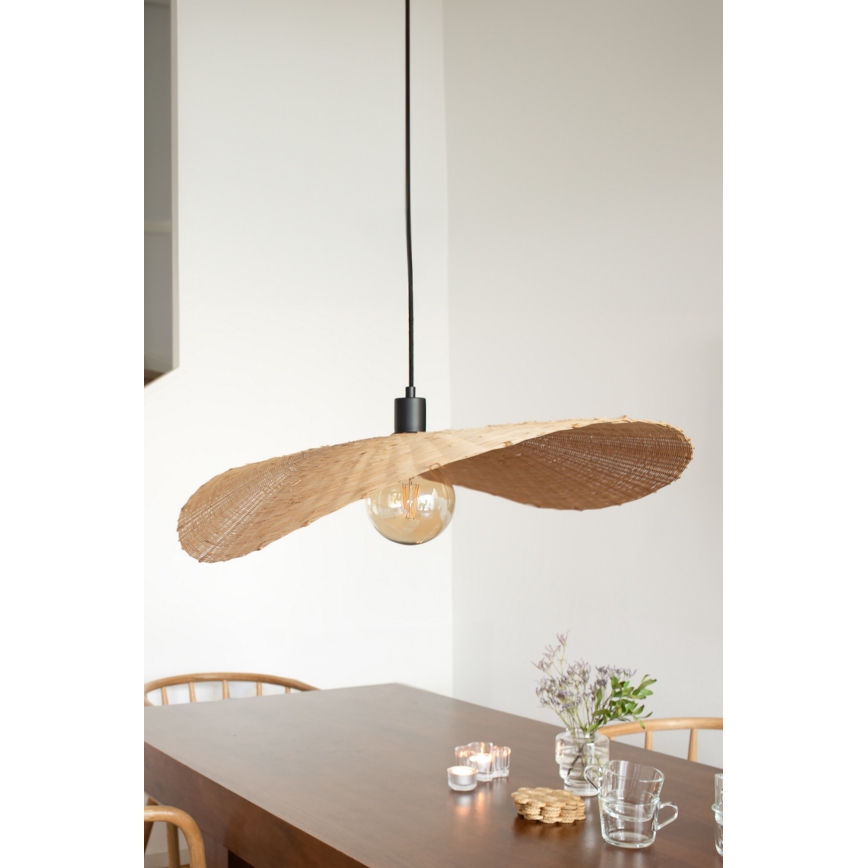 Markslöjd 108677 - Hängeleuchte an Schnur RAYO 1xE27/40W/230V beige/Bambus