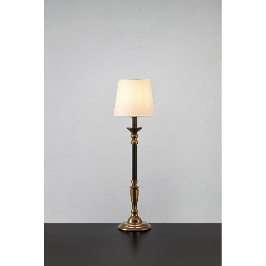 Markslöjd 108679 - Lampada da tavolo GENT 1xE27/40W/230V ottone/nero/bianco