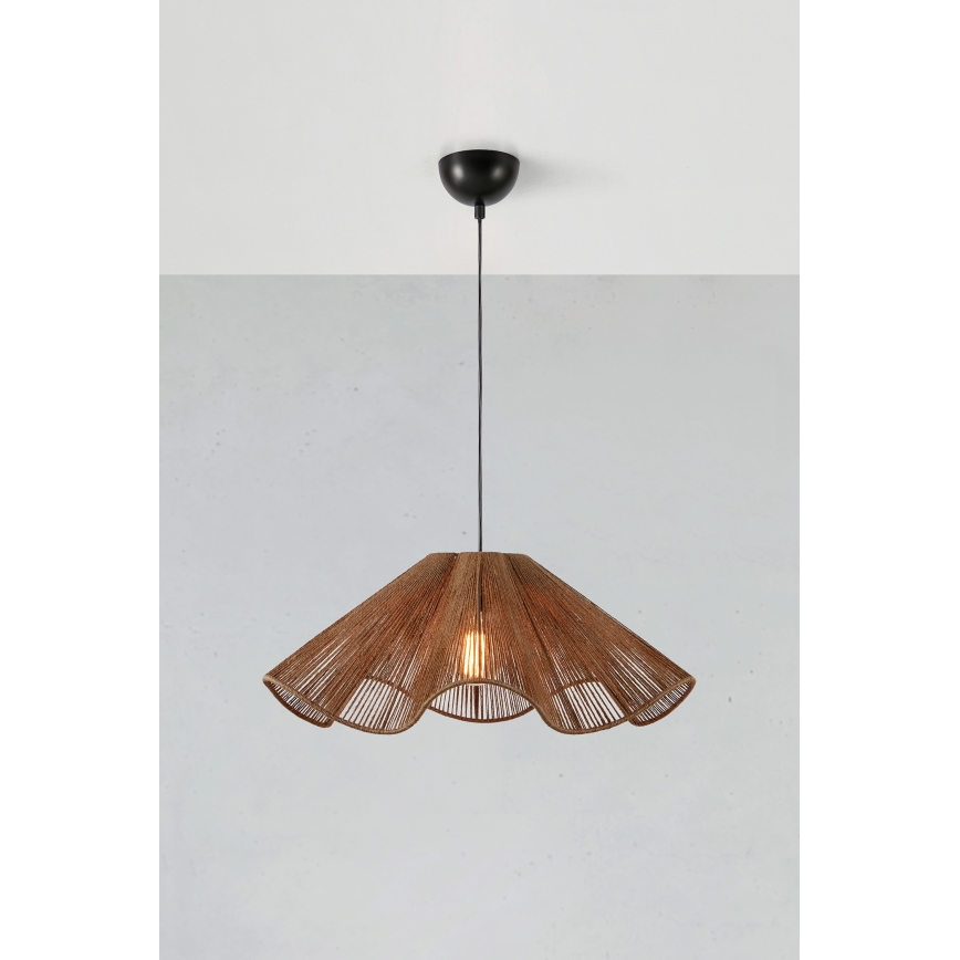 Markslöjd 108681 - Lampadario a sospensione con filo NAMI 1xE27/40W/230V marrone