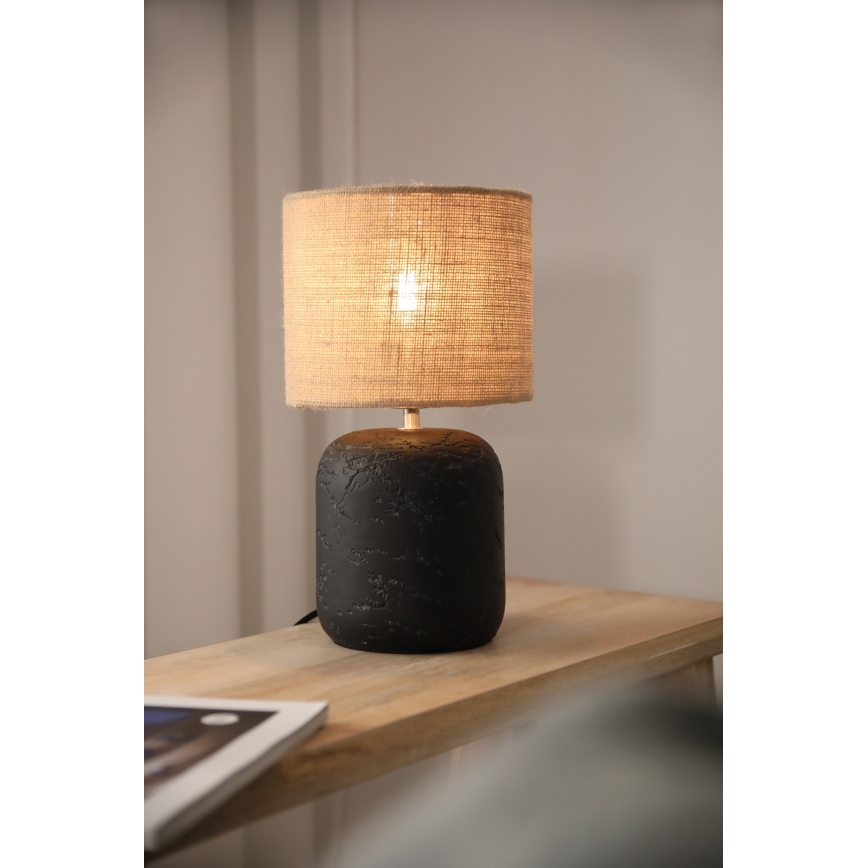 Markslöjd 108683 - Lampada da tavolo MONTAGNA 1xE14/40W/230V 32 cm beige/nero