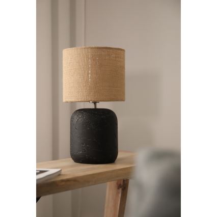 Markslöjd 108683 - Lampada da tavolo MONTAGNA 1xE14/40W/230V 32 cm beige/nero