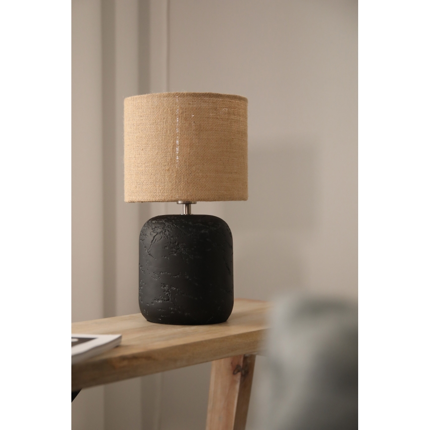 Markslöjd 108683 - Lampada da tavolo MONTAGNA 1xE14/40W/230V 32 cm beige/nero