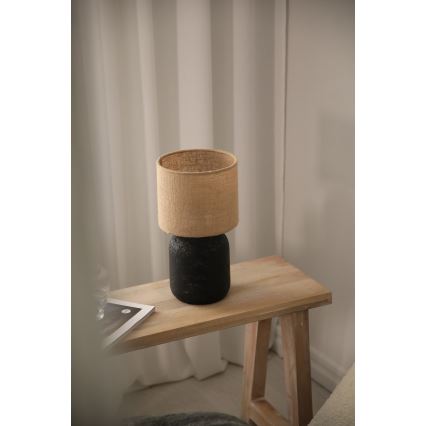 Markslöjd 108683 - Lampada da tavolo MONTAGNA 1xE14/40W/230V 32 cm beige/nero