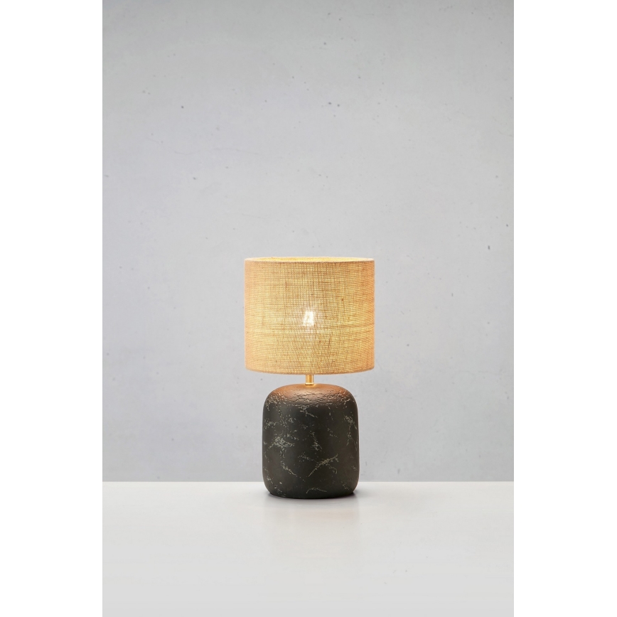 Markslöjd 108683 - Lampada da tavolo MONTAGNA 1xE14/40W/230V 32 cm beige/nero