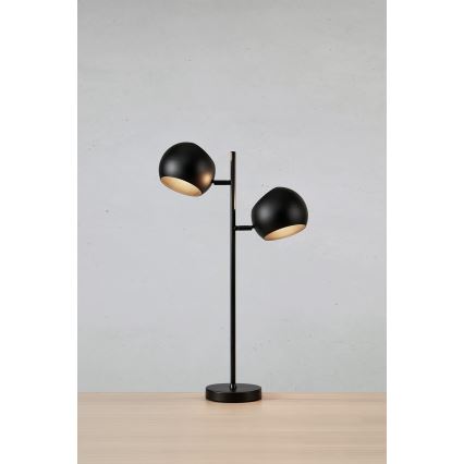 Markslöjd 108691 - Tischleuchte EDGAR 2xE14/40W/230V schwarz