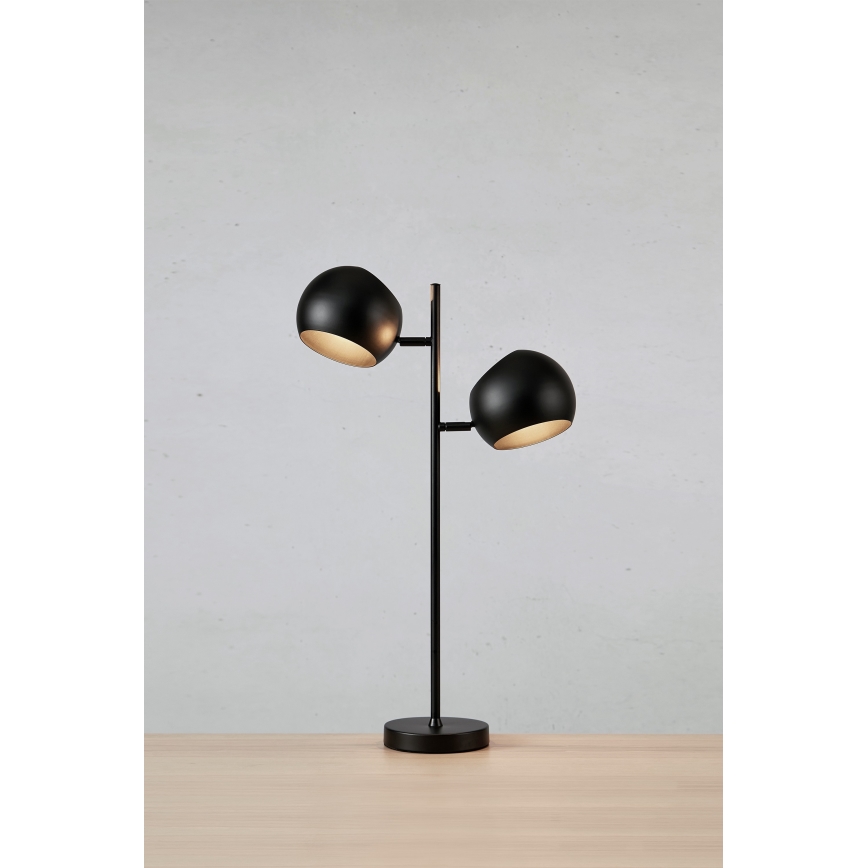 Markslöjd 108691 - Tischleuchte EDGAR 2xE14/40W/230V schwarz