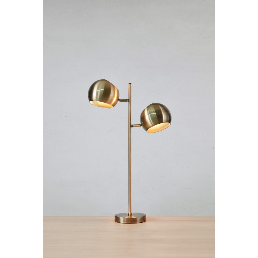 Markslöjd 108692 - Lampada da tavolo EDGAR 2xE14/40W/230V oro