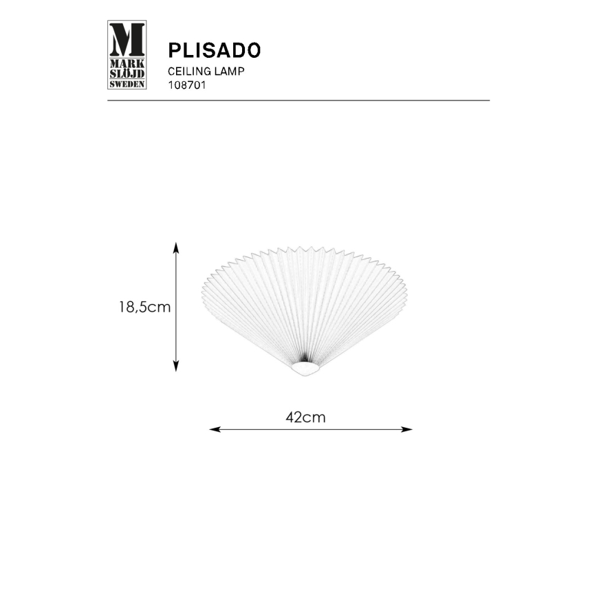 Markslöjd 108701 - Plafonnier PLISADO 3xE14/40W/230V d. 42 cm blanc