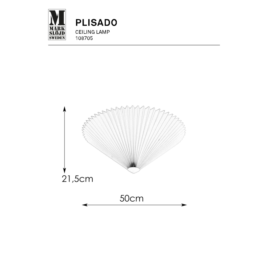 Markslöjd 108705 - Plafonnier PLISADO 3xE14/40W/230V d. 50 cm beige