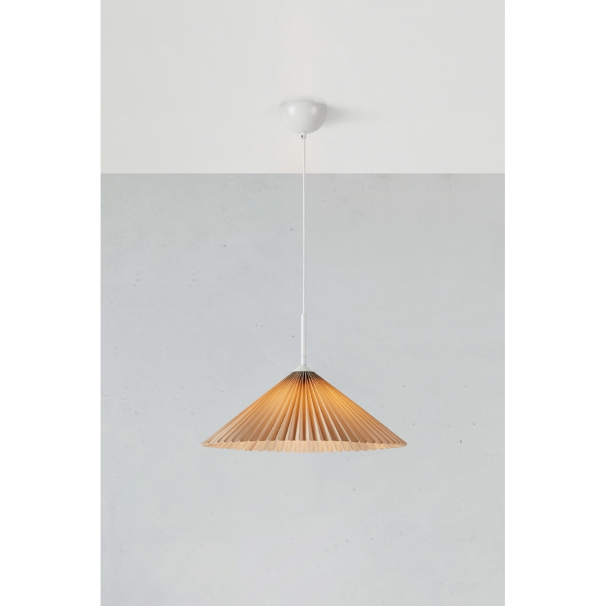Markslöjd 108710 - Hängeleuchte an Schnur PLISADO 1xE27/40W/230V d 50 cm beige