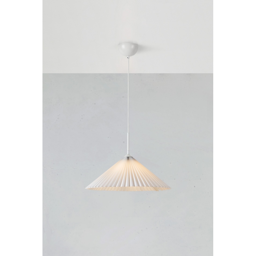 Markslöjd 108711 - Hängeleuchte an Schnur PLISADO 1xE27/40W/230V d 50 cm weiß