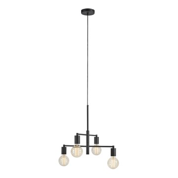 Markslöjd 108716 - Lampadario a sospensione con filo CIELO 4xE27/40W/230V nero