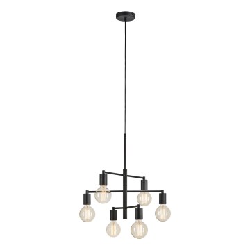 Markslöjd 108717 - Lampadario a sospensione con filo CIELO 6xE27/40W/230V nero