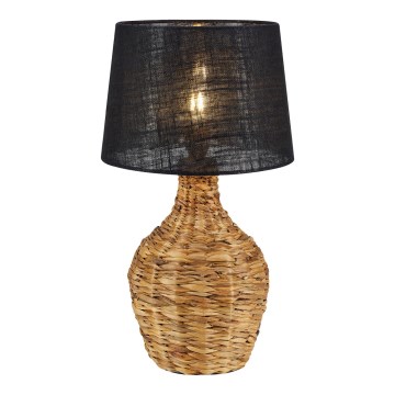 Markslöjd 108770 - Lampe de table PAGLIA 1xE27/40W/230V noir/rotin