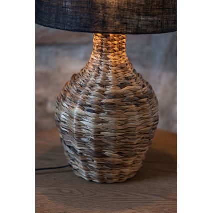 Markslöjd 108770 - Lampe de table PAGLIA 1xE27/40W/230V noir/rotin