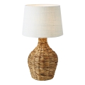 Markslöjd 108771 - Lampada da tavolo PAGLIA 1xE27/40W/230V bianco/rattan