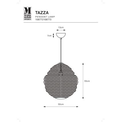 Markslöjd 108772 - Hängeleuchte an Schnur TAZZA 1xE27/40W/230V schwarz