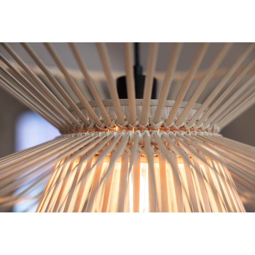 Markslöjd 108785 - Hängeleuchte an Schnur DUPLICI 1xE27/40W/230V beige/Bambus