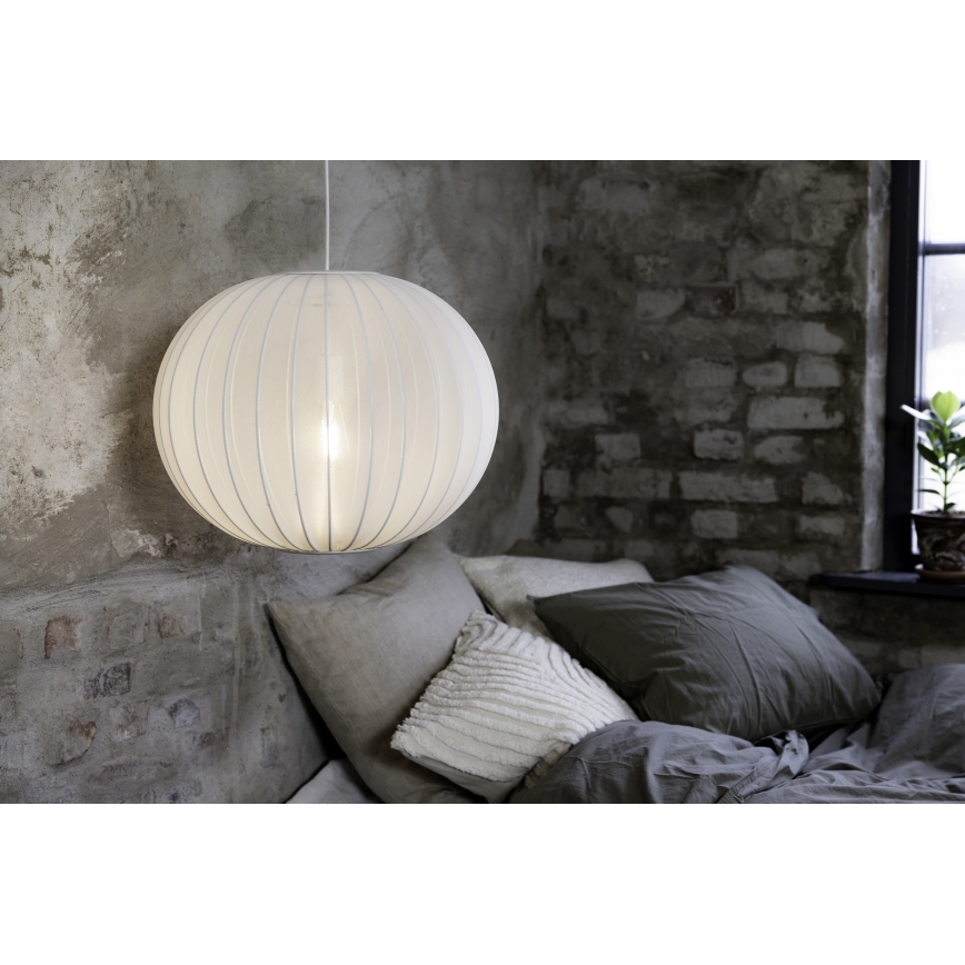 Markslöjd 108792 - Lampadario a sospensione con filo FORENCE 1xE27/40W/230V diametro 50 cm bianco