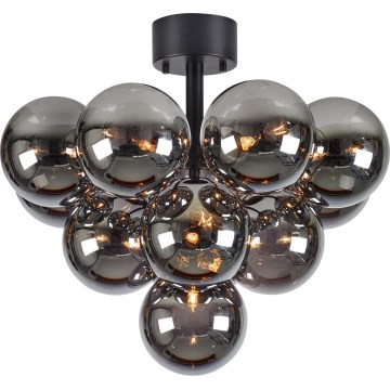 Markslöjd 108845 - Lampadario a plafone MERLOT 13xG9/18W/230V nero/fumé
