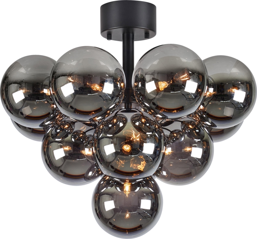 Markslöjd 108845 - Lampadario a plafone MERLOT 13xG9/18W/230V nero/fumé